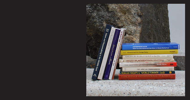 A stack of books by Dr. Said.